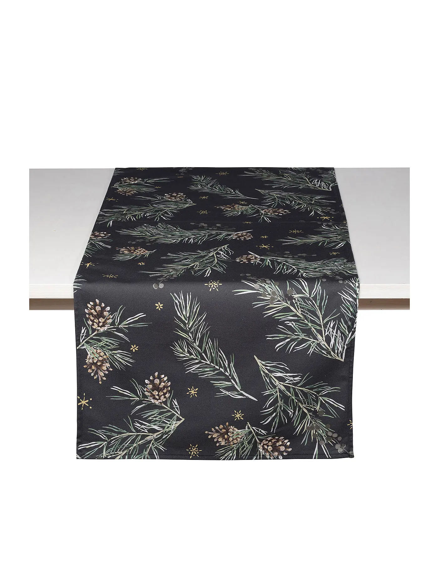 PICHLER | Weihnachts Tischläufer Pinecones 50x150cm Anthrazit | 